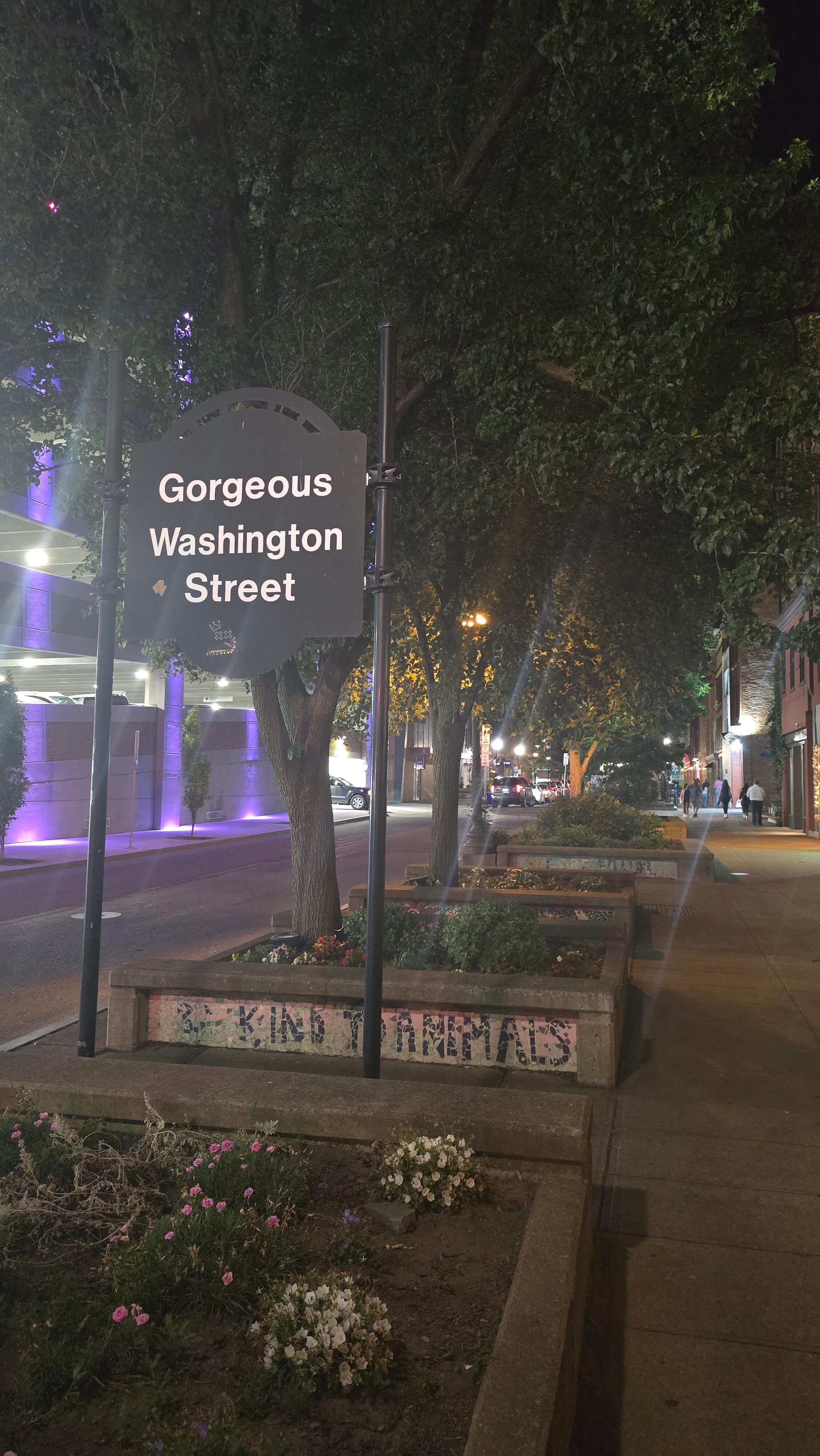 Right across from Washington St.