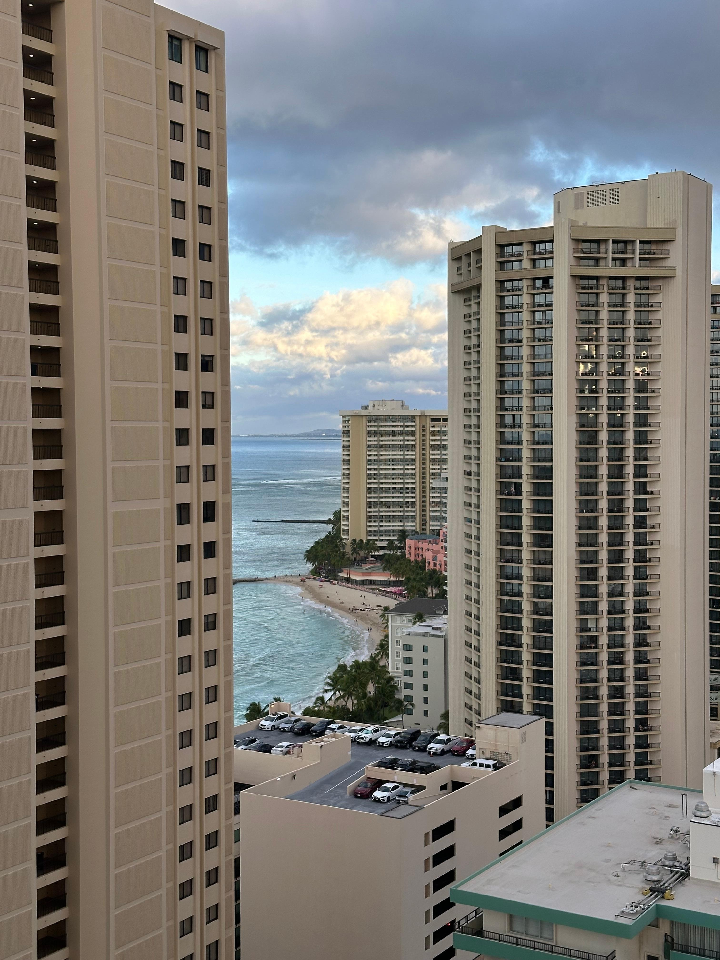 From the balcony of our 30 floor room