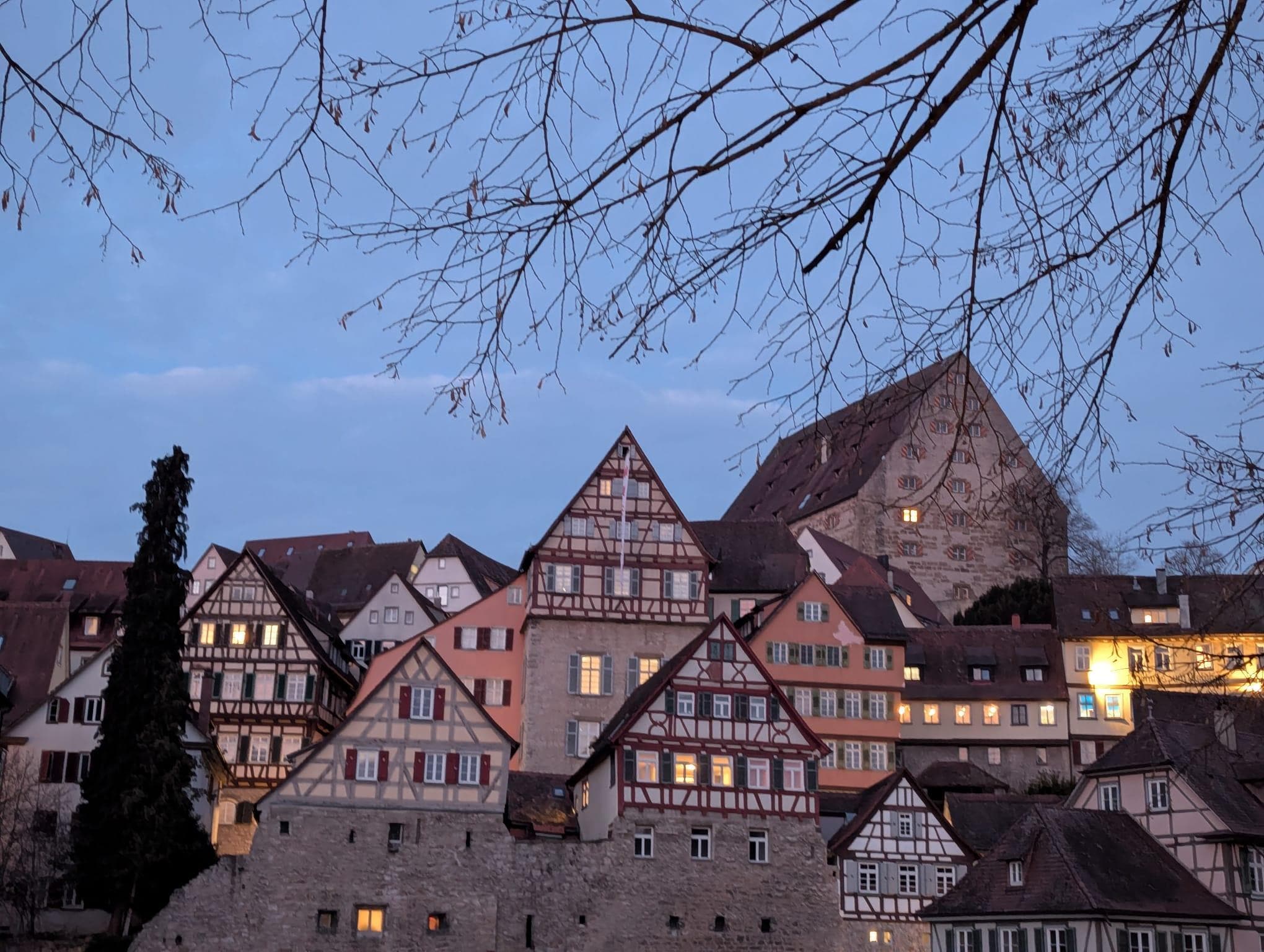 Abendansicht Altstadt Schwäbisch Hall