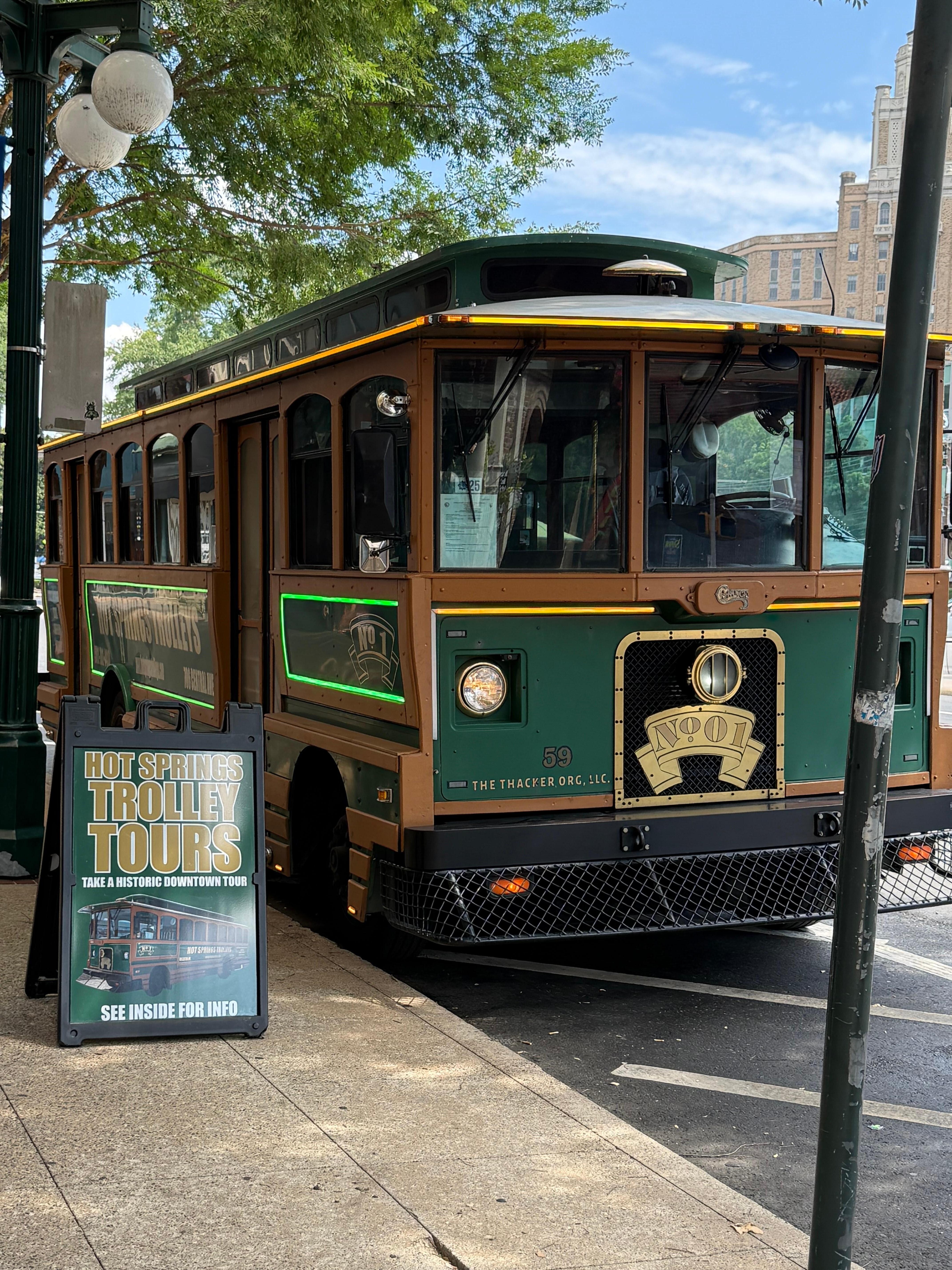 Trolley in hot springs 