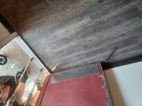 Screws on the floor of the 1st room