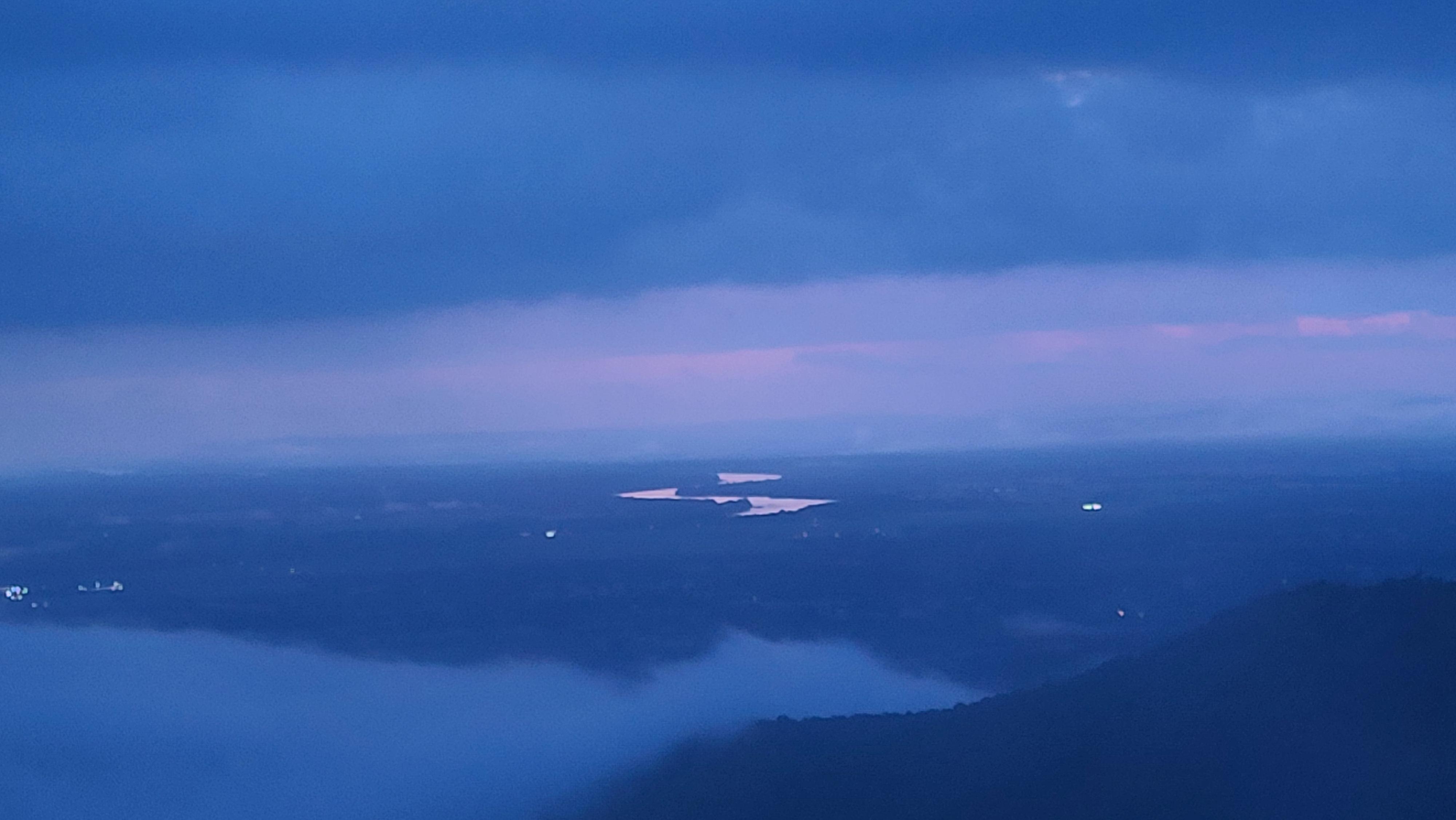 Sunrise on cloudy morning