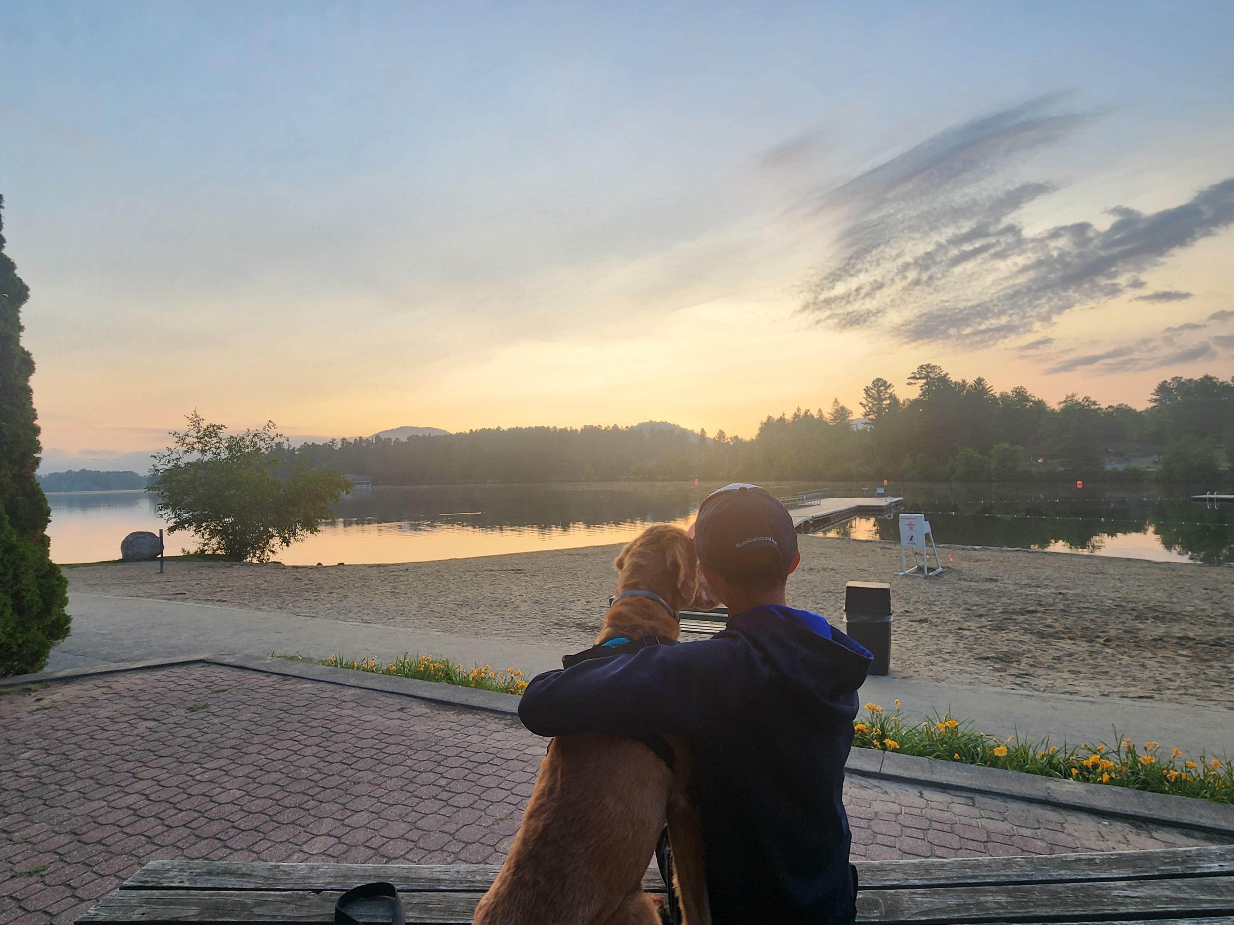 Morning sunrise on Mirrior. Not spectacular but a nice place to sit nonetheless. 