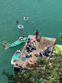 Playing off the dock