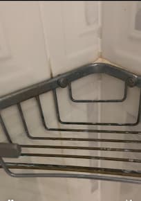 Rusted and moldy shower