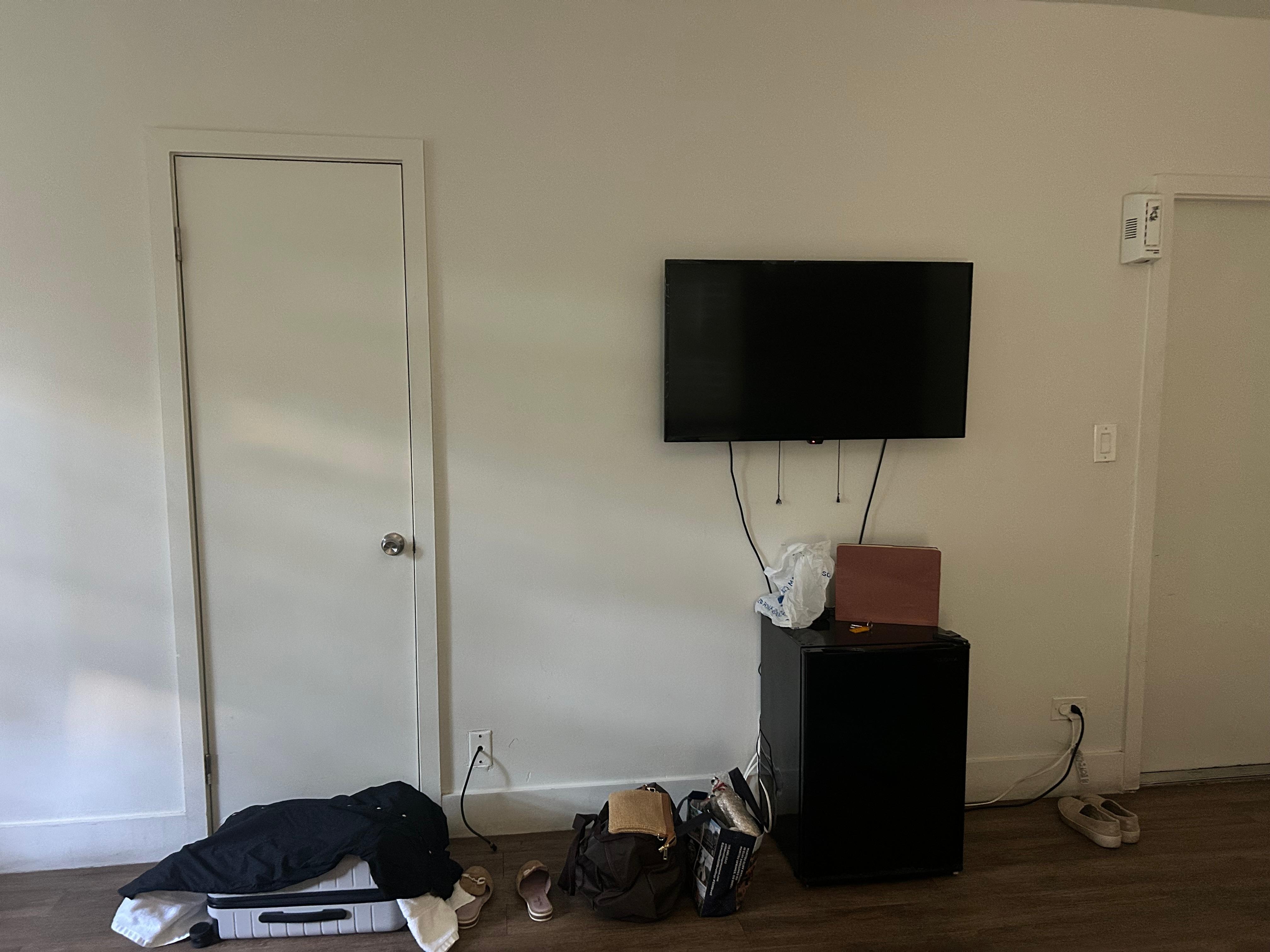 No dresser, no place to put your suitcase.  TV couldn’t get WiFi.  