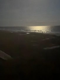 Moon shining on water