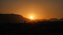 Evening view from the inland facing balcony / area