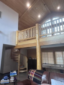 Loft was a bit small for our group, but perfect for another place for someone to sleep.