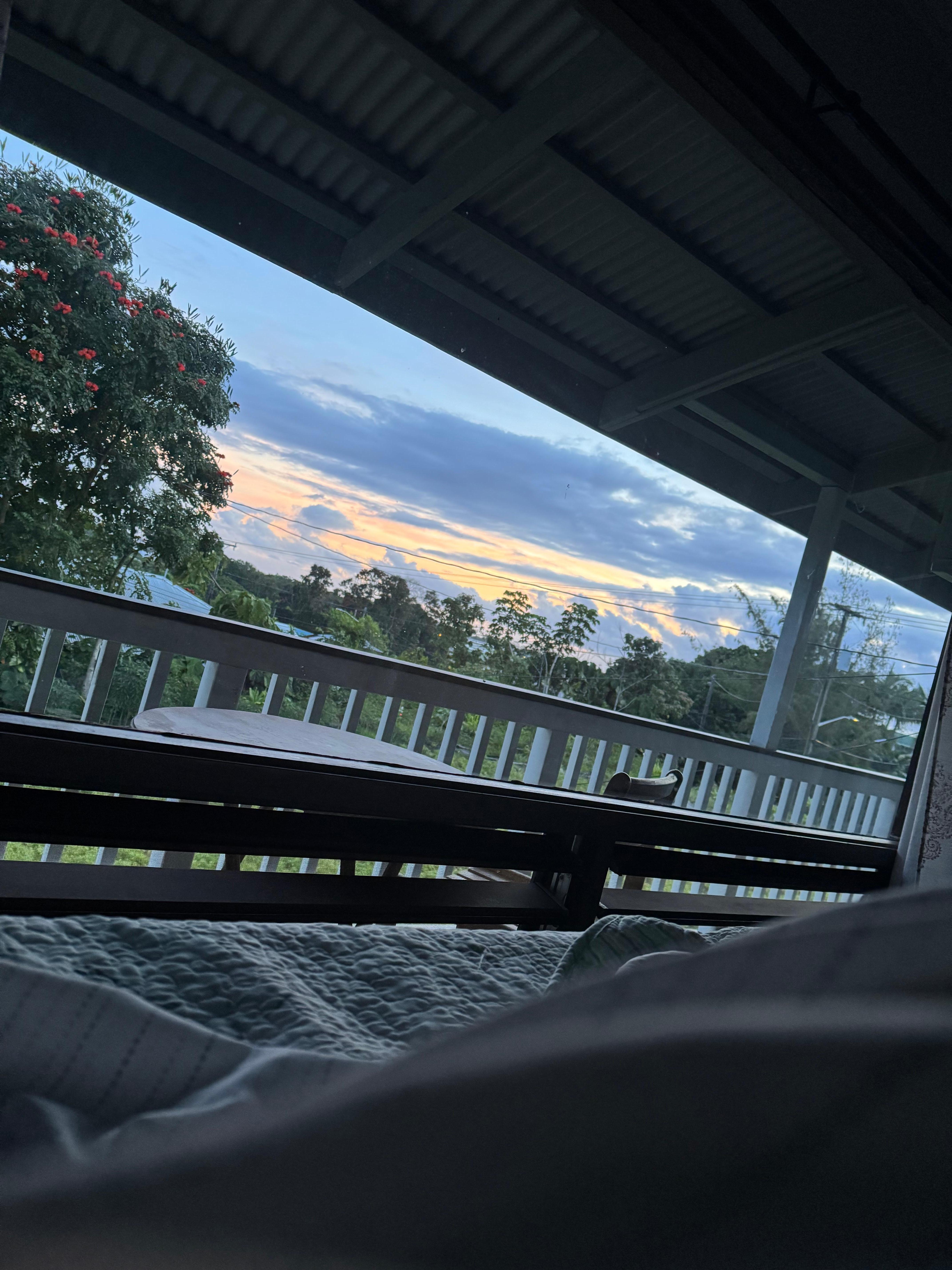 Sunrise from bedroom 2. 