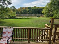A beautiful view from the house's deck