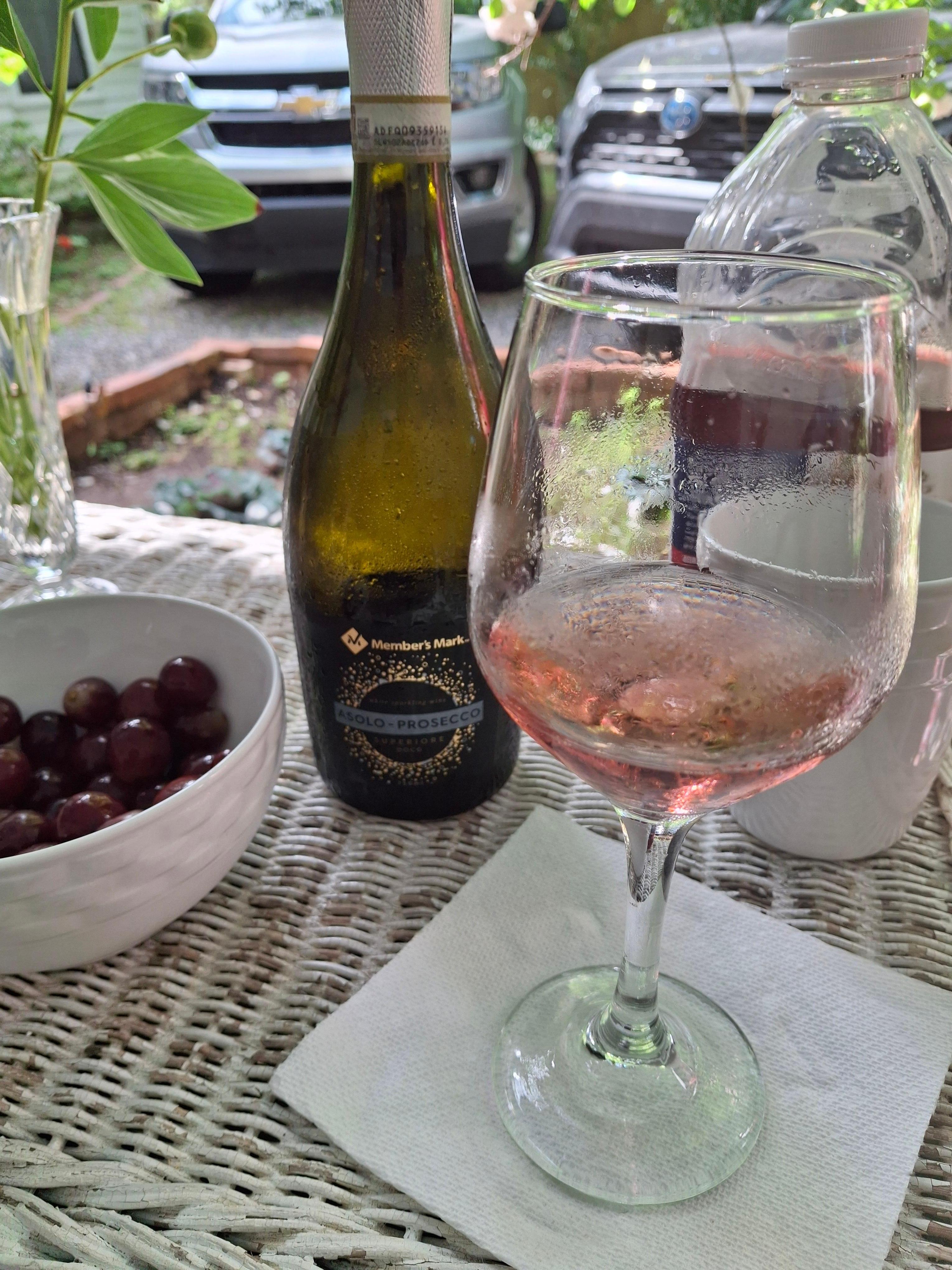We toasted Rosemary and our hosts on the side porch Saturday morning!