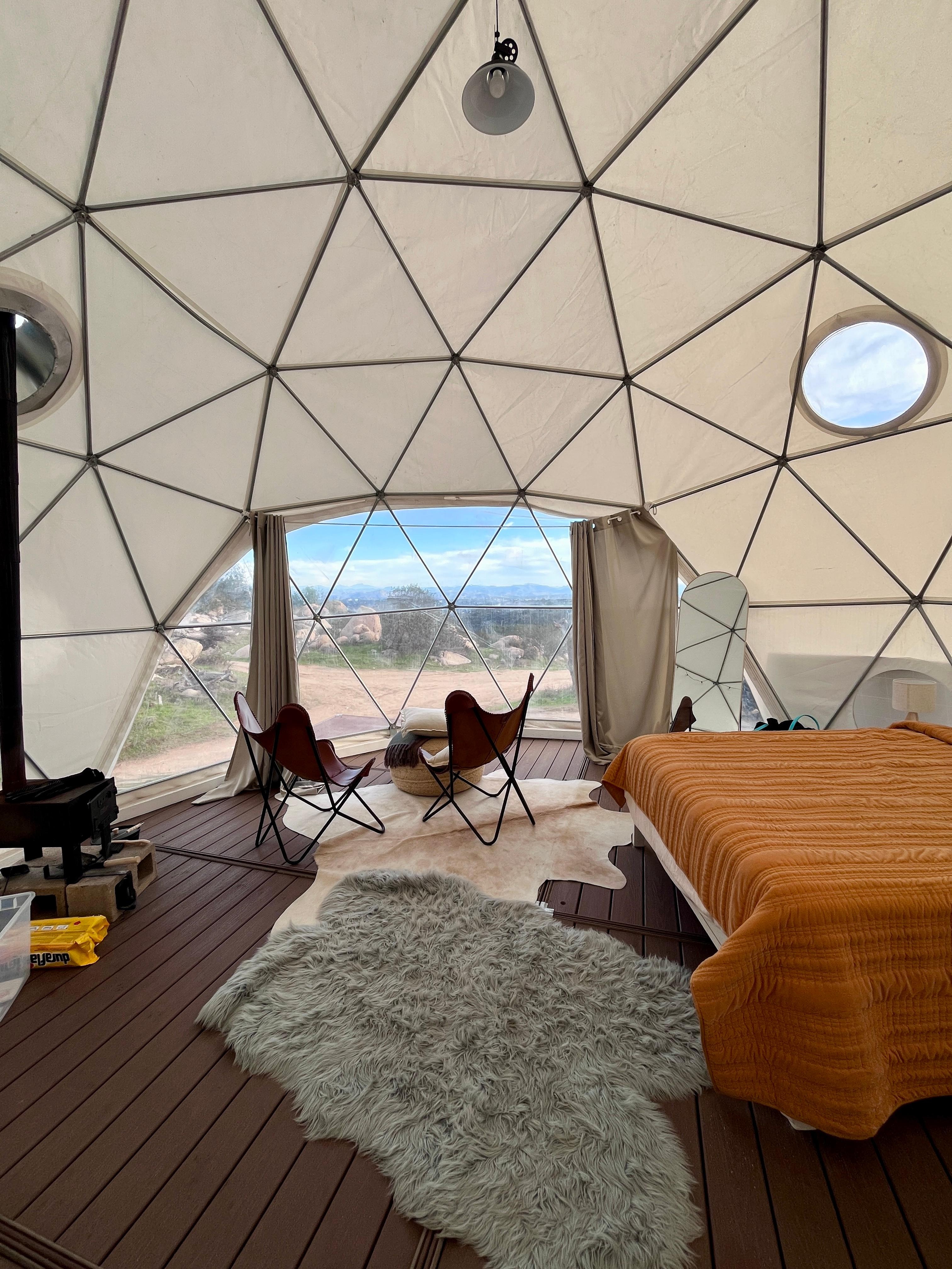 Looking into the dome from the front door. 