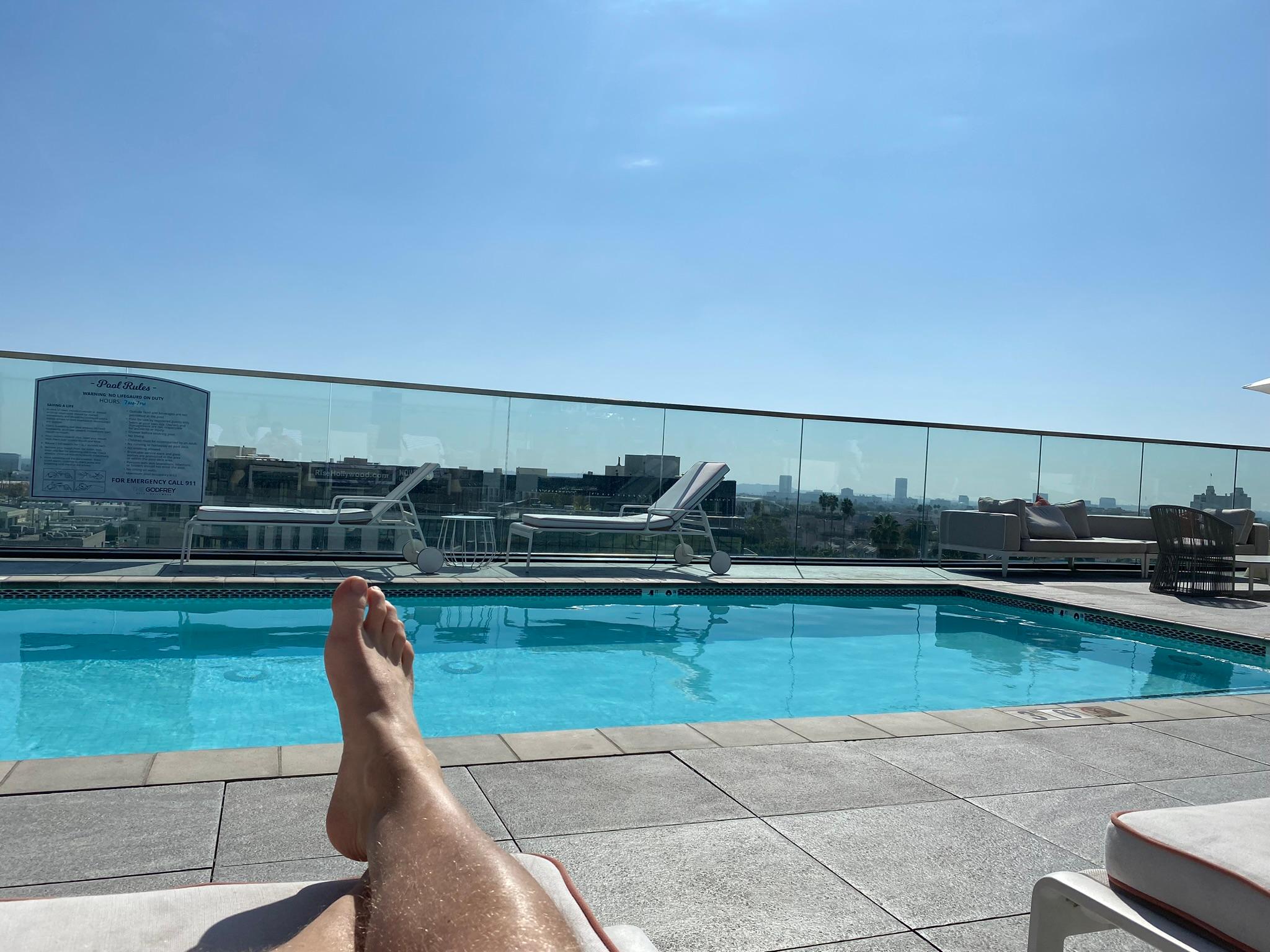 Great pool area at the top floor.