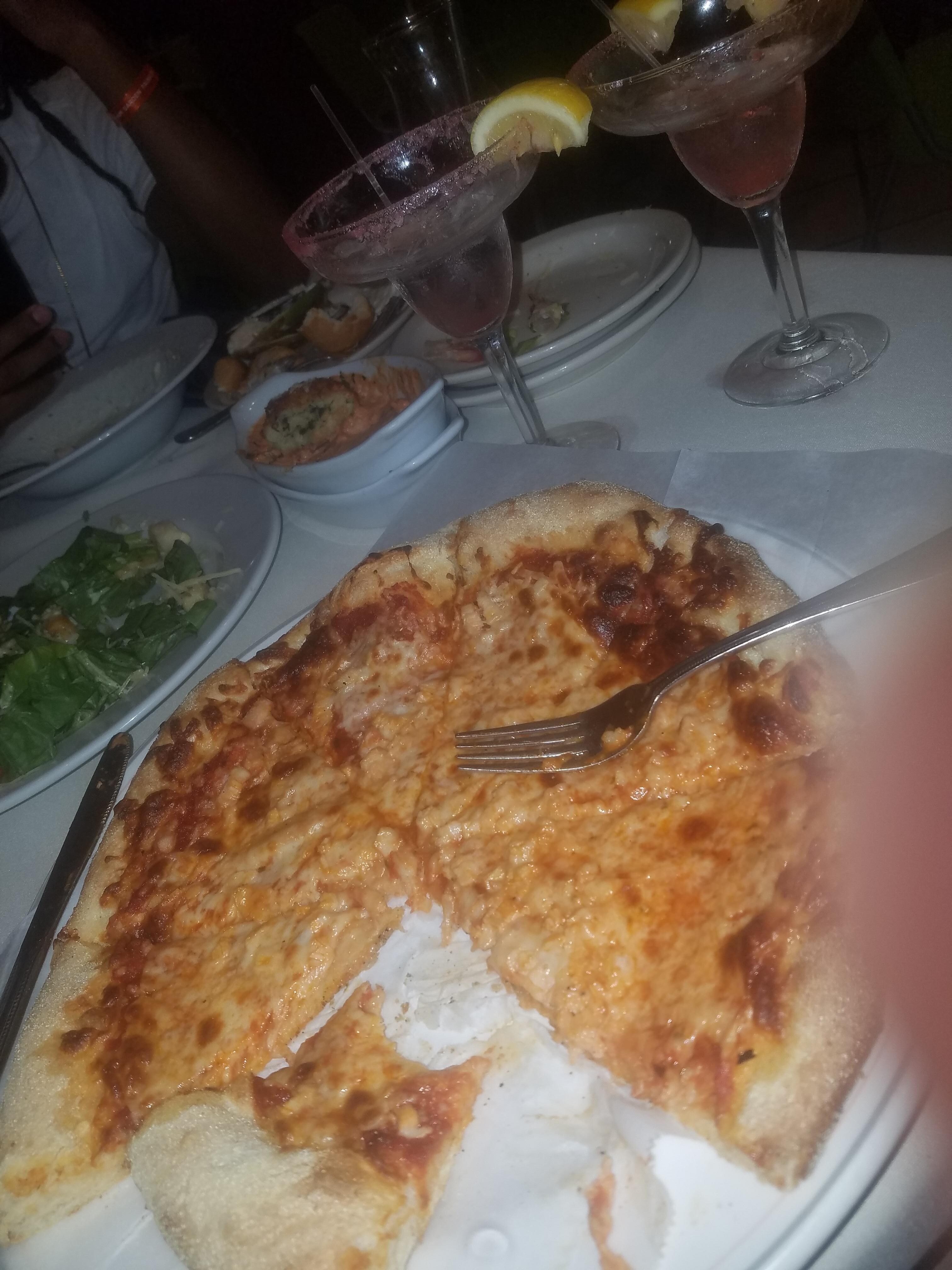Dirty dishes from the appetizer still sat on my table even AFTER they brought the entrees