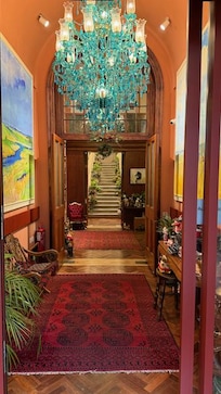 Entering the almost fantasy-like world. You are in for a treat with smashing colours, vivid paintings and unexpected »thing’ies« appearing everywhere. You come out a happier person than before you went in...