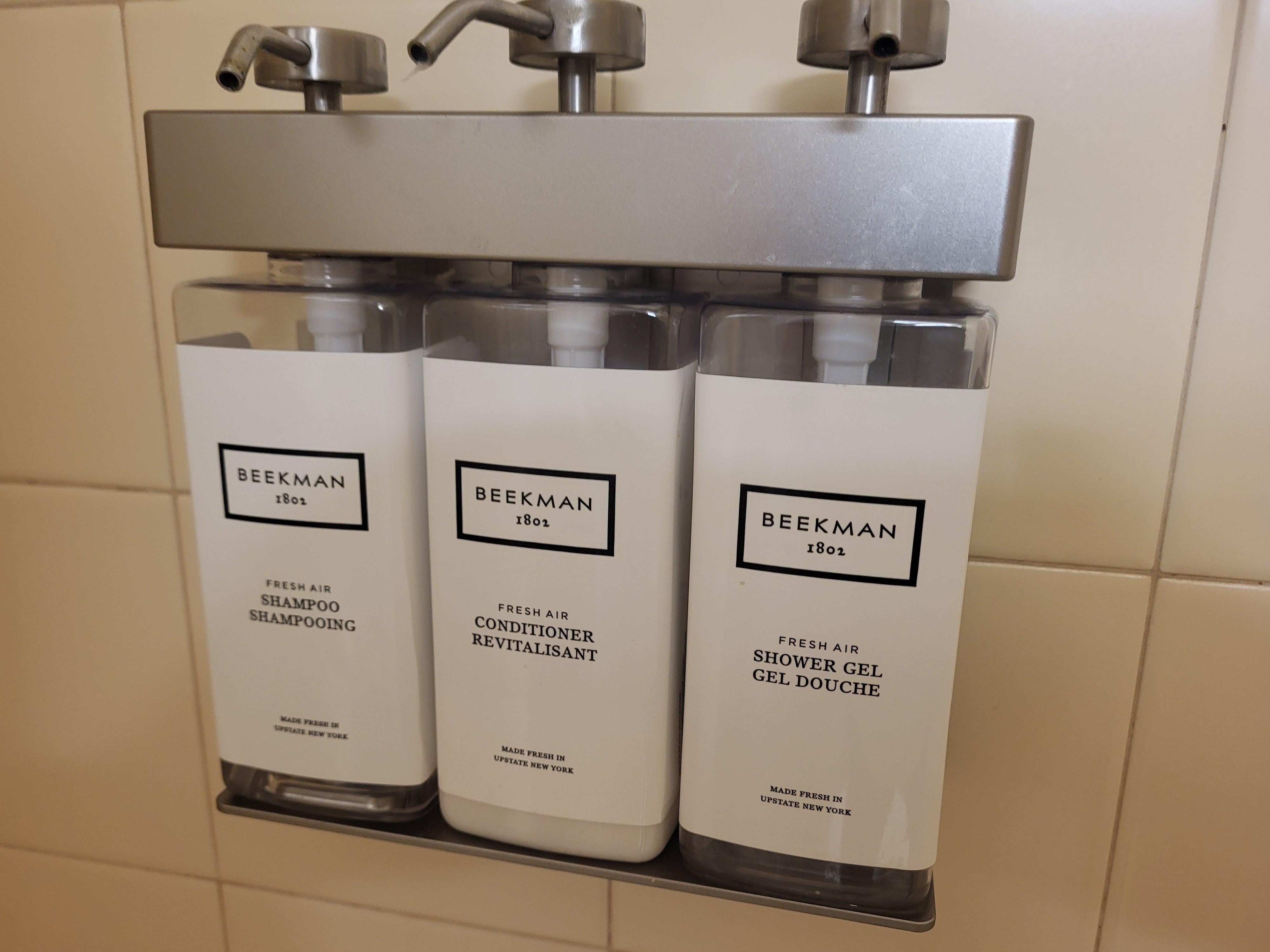 shampoo, conditioner, soap was empty