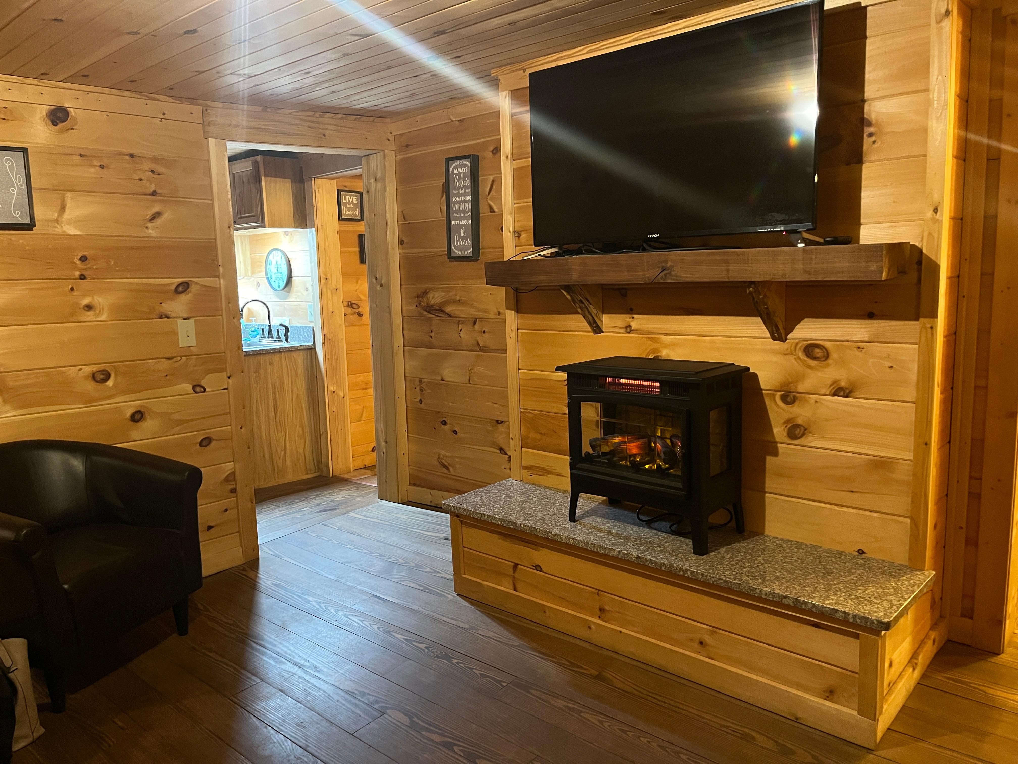 We made use of the electric fireplaces