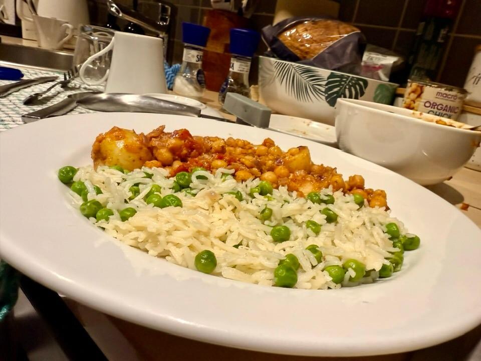 I enjoyed cooking in the little kitchen.