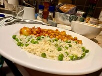 I enjoyed cooking in the little kitchen.