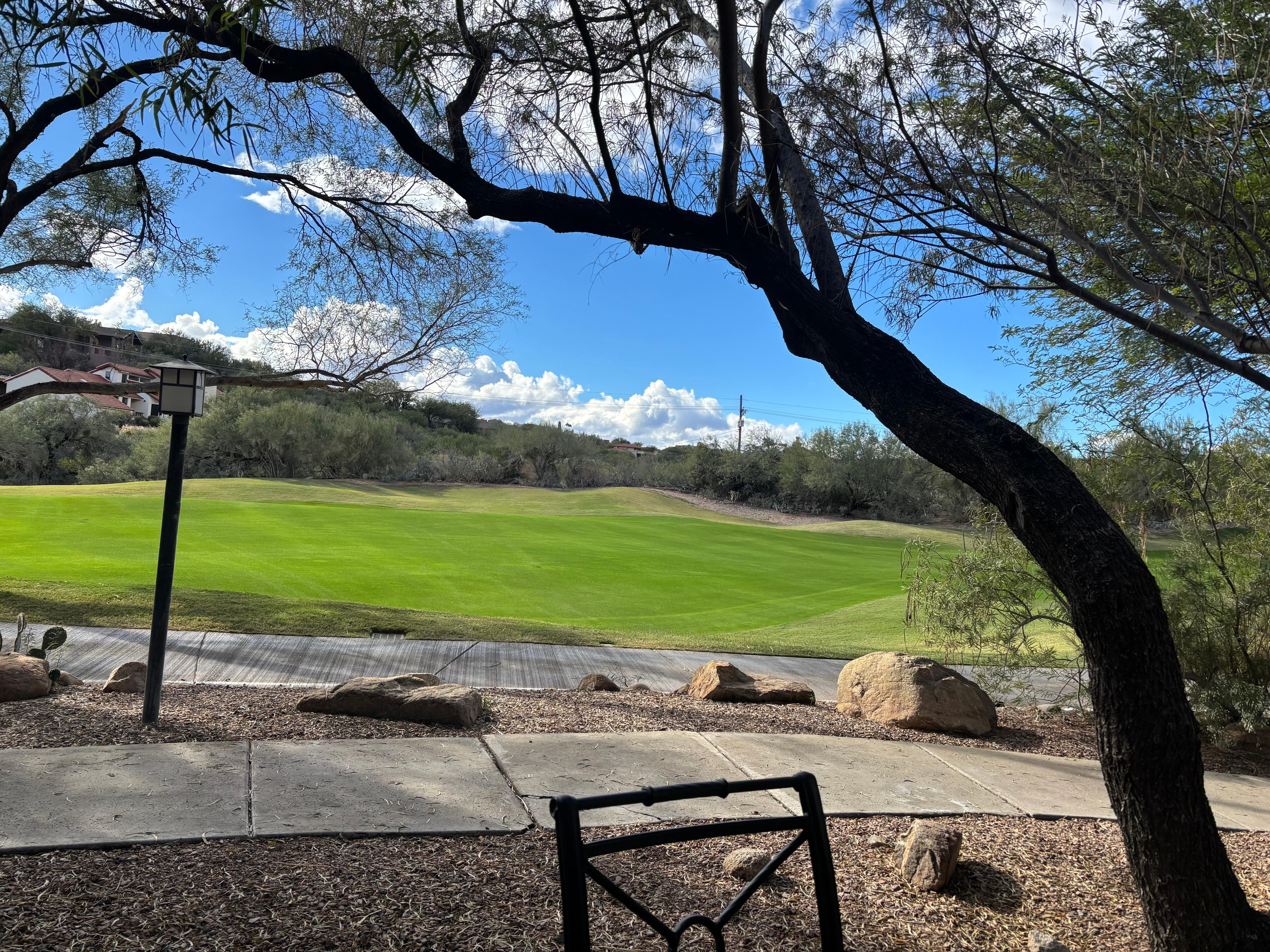 View of fairway from patio