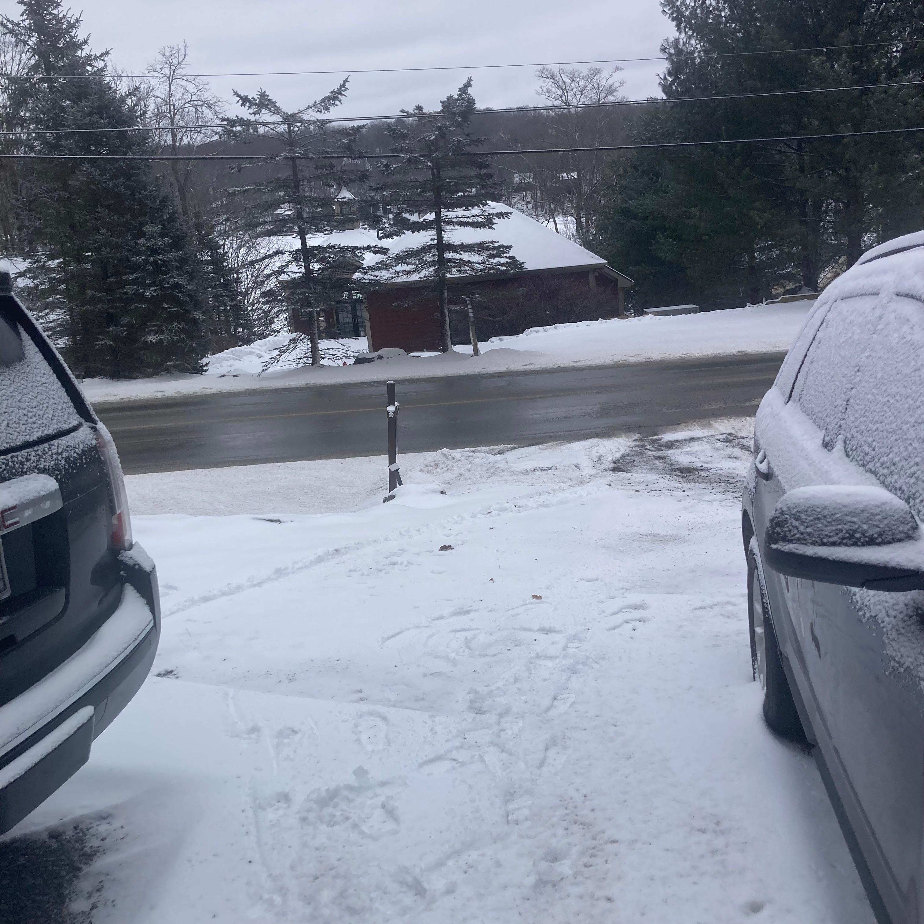 View of the frozen lake