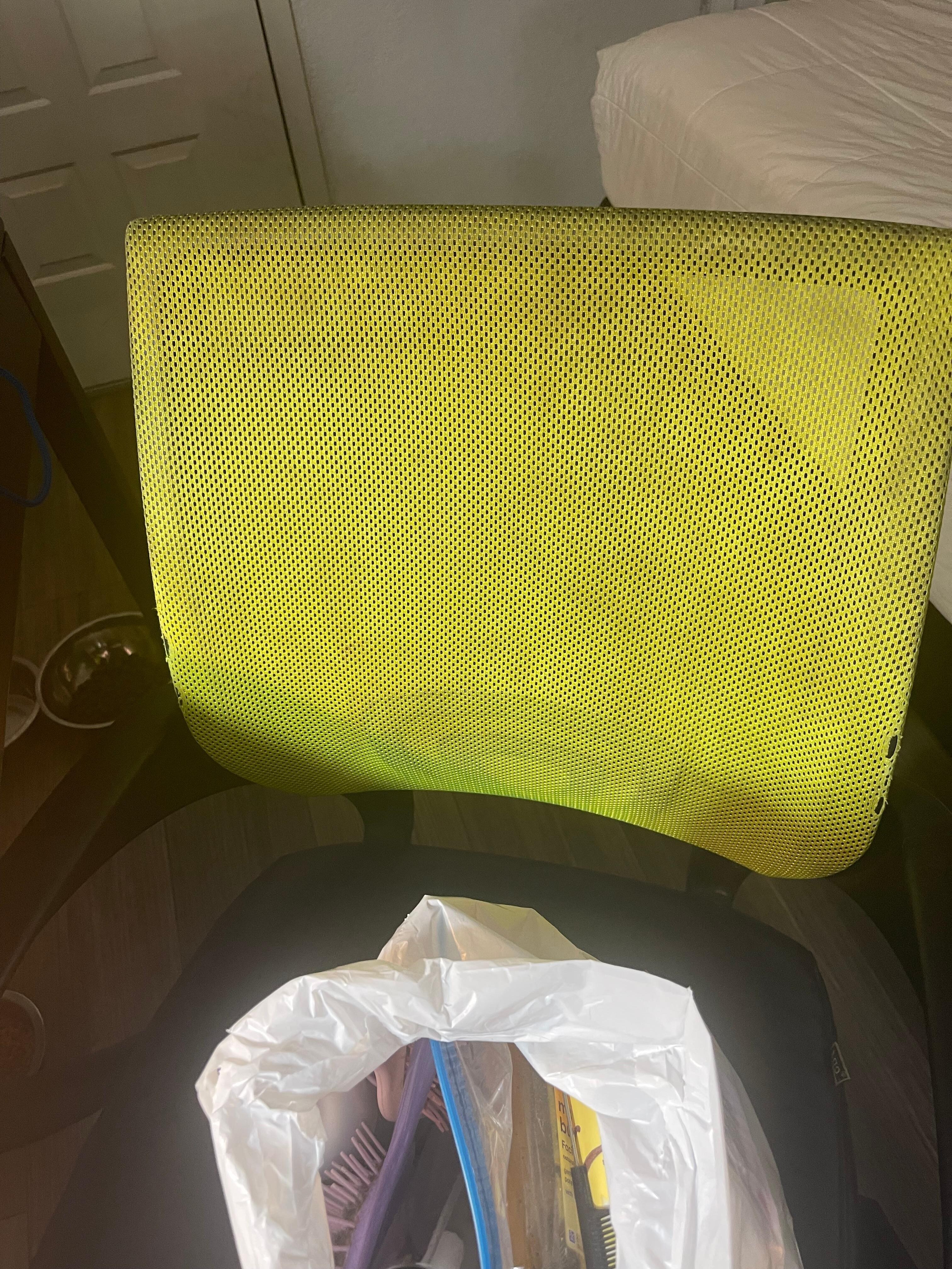 This was the chair for the desk and it had stains and dirt all over it, you would never want to sit in it.