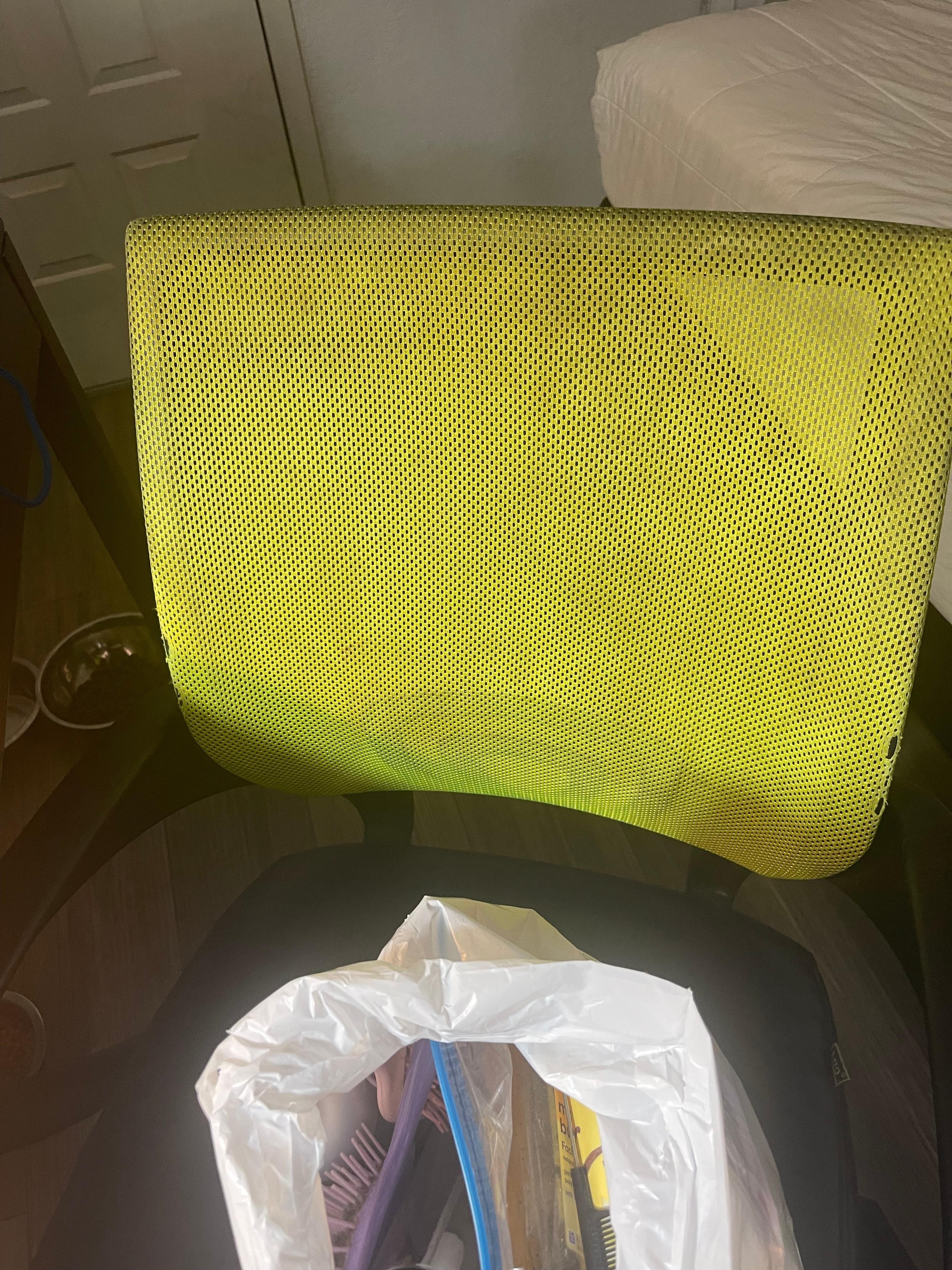 This was the chair for the desk and it had stains and dirt all over it, you would never want to sit in it.