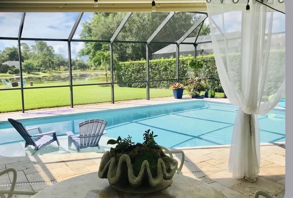 Pool outside the bedroom. 