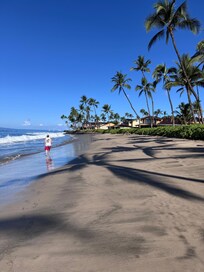 Beach located out front from patio