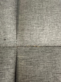 Crumbs on couch