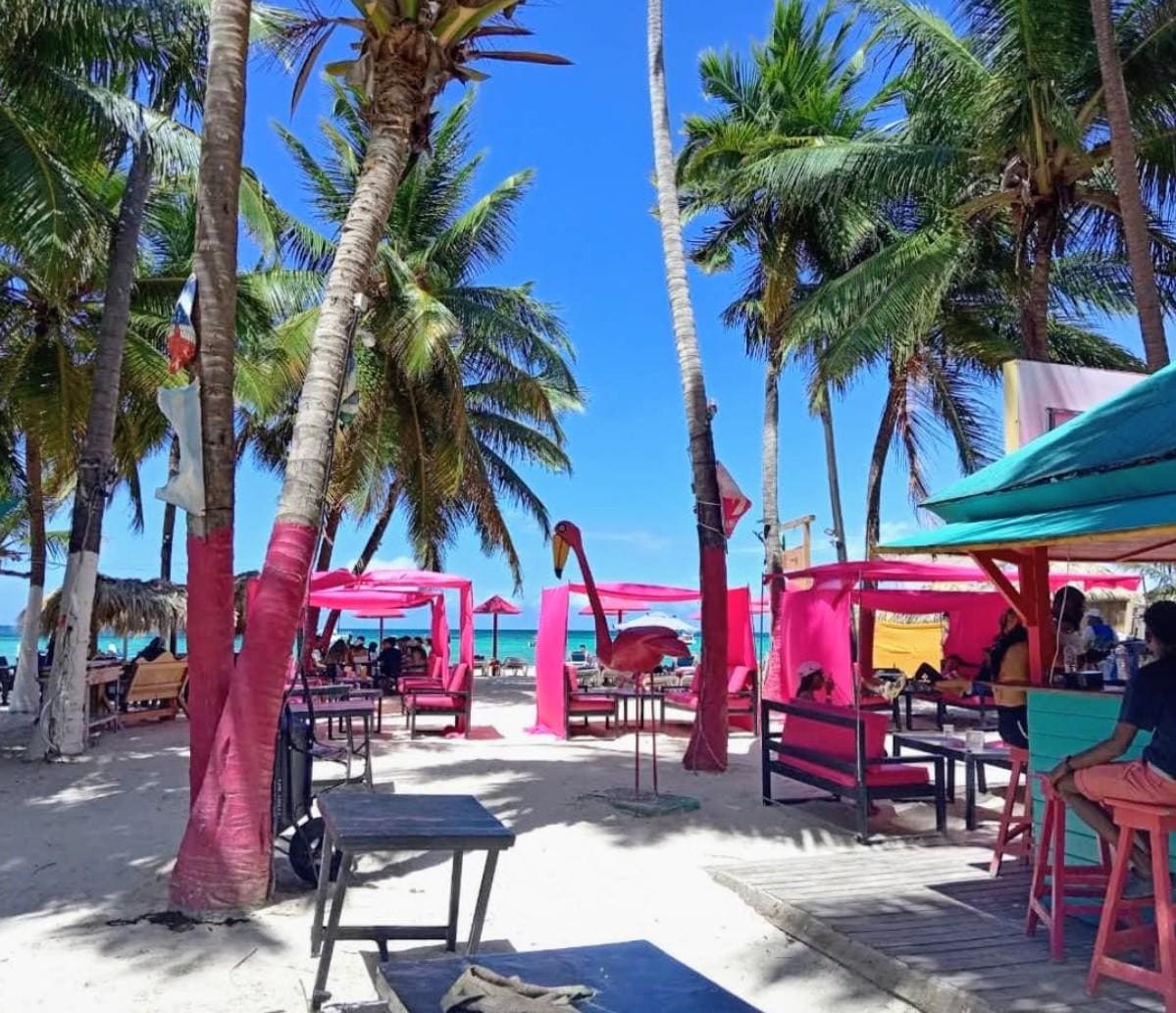 Flamingo beach club included in your stay