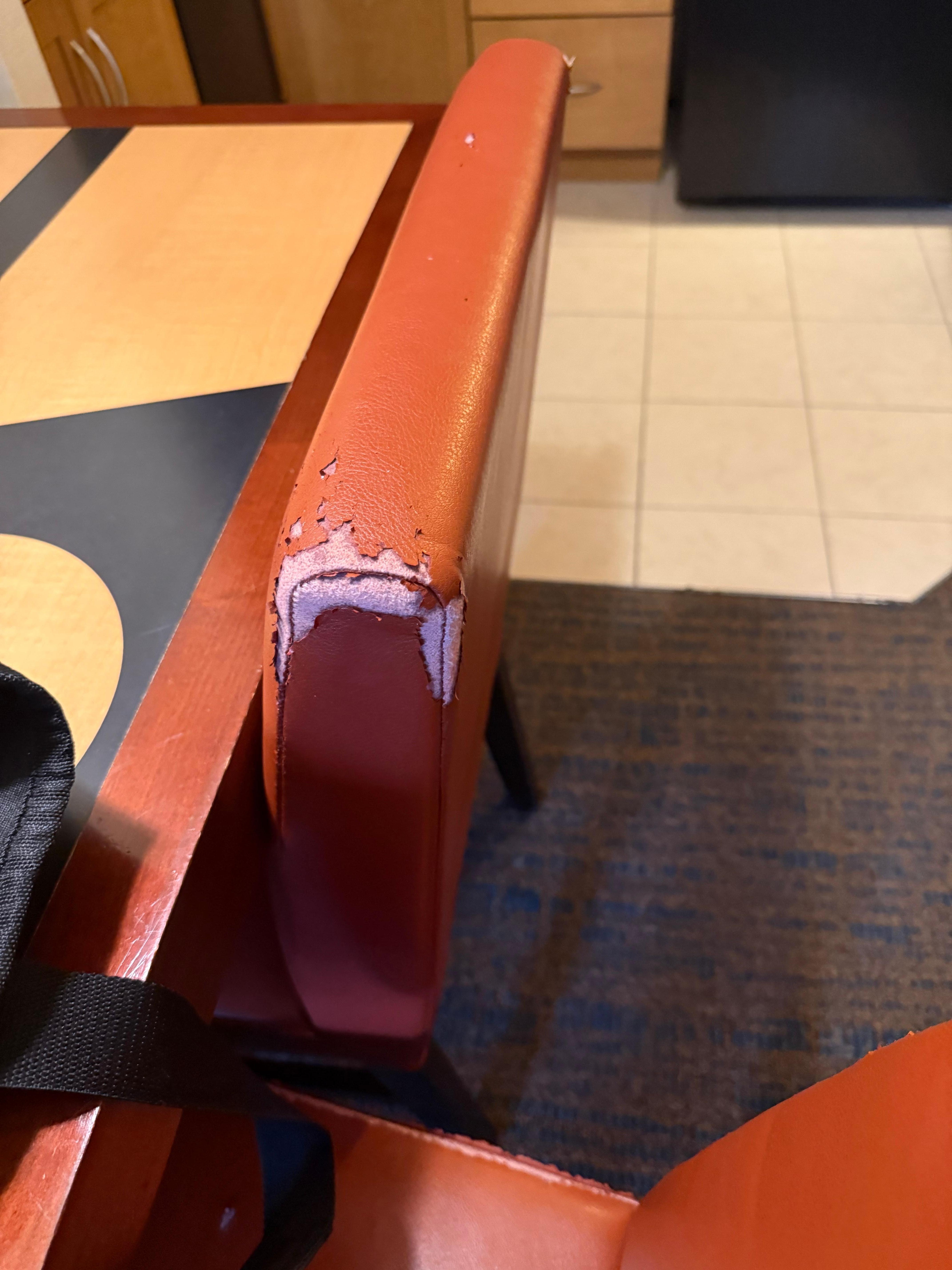 The dining chairs in the room 