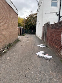 The entrance is very grubby