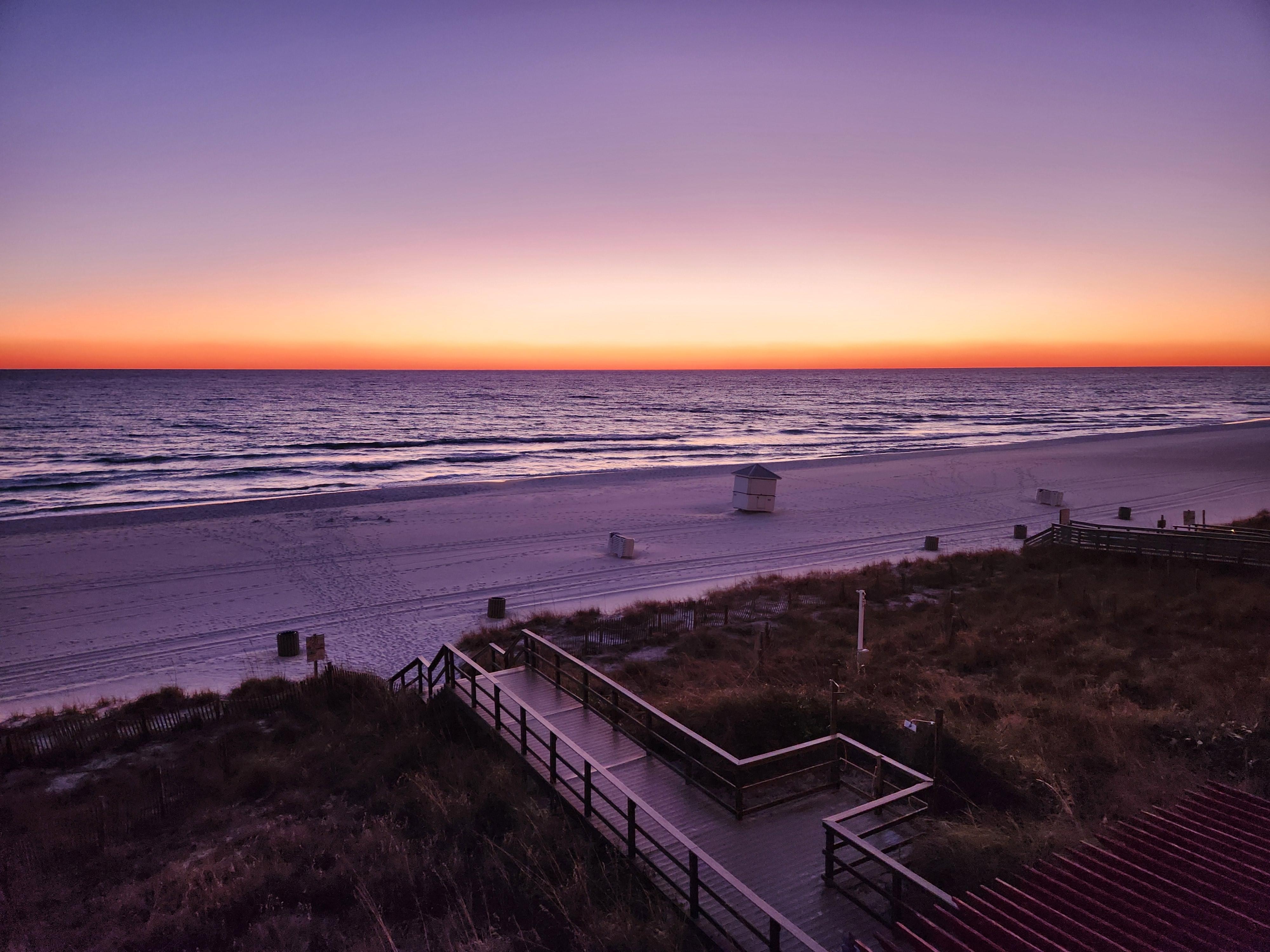 Sunset photo taken from our balcony.