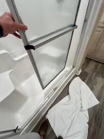 Broken Master Shower Door