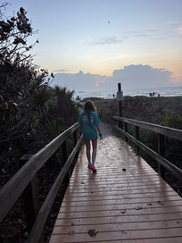 Walkway to ocean