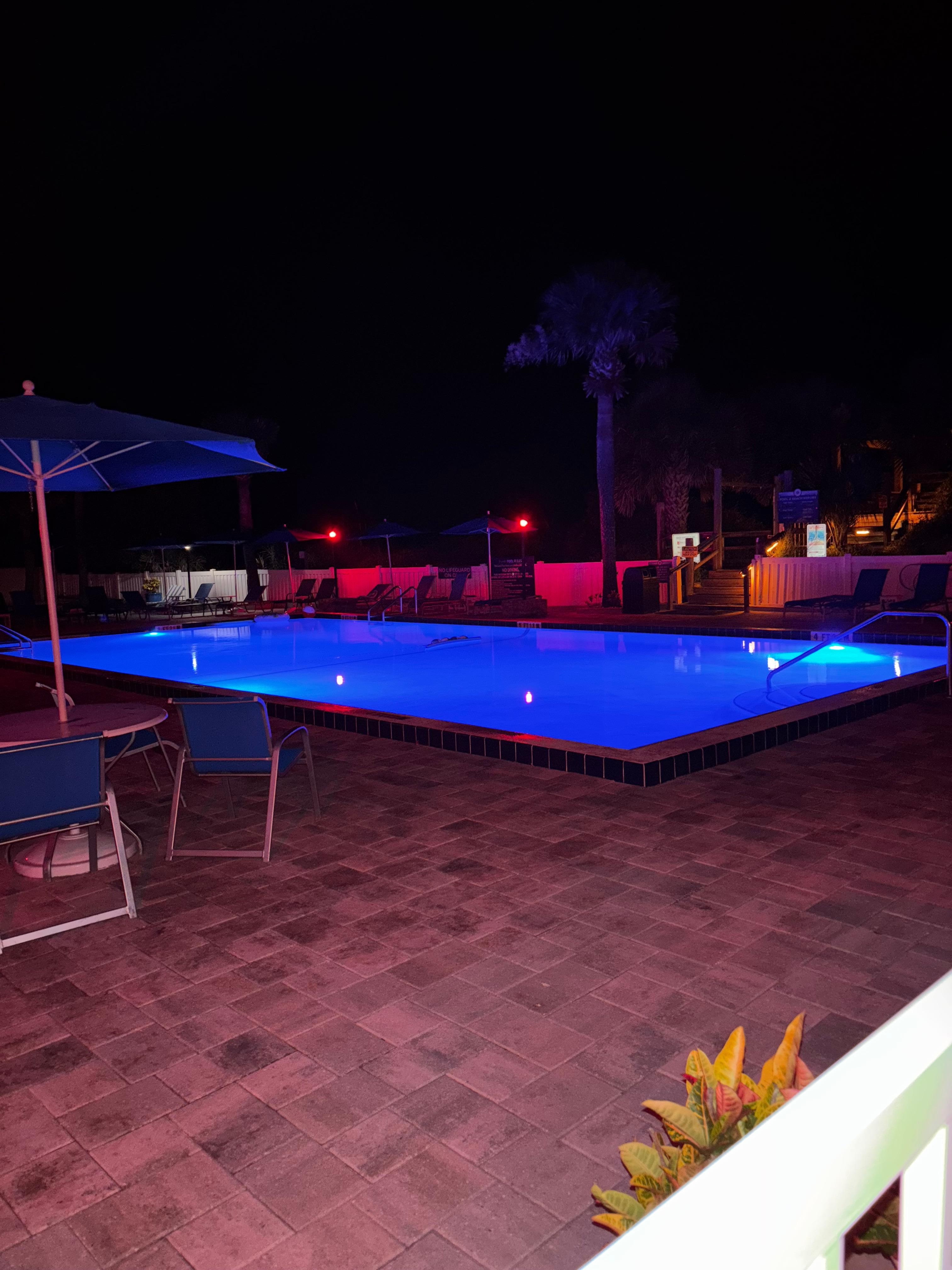 Pool at night