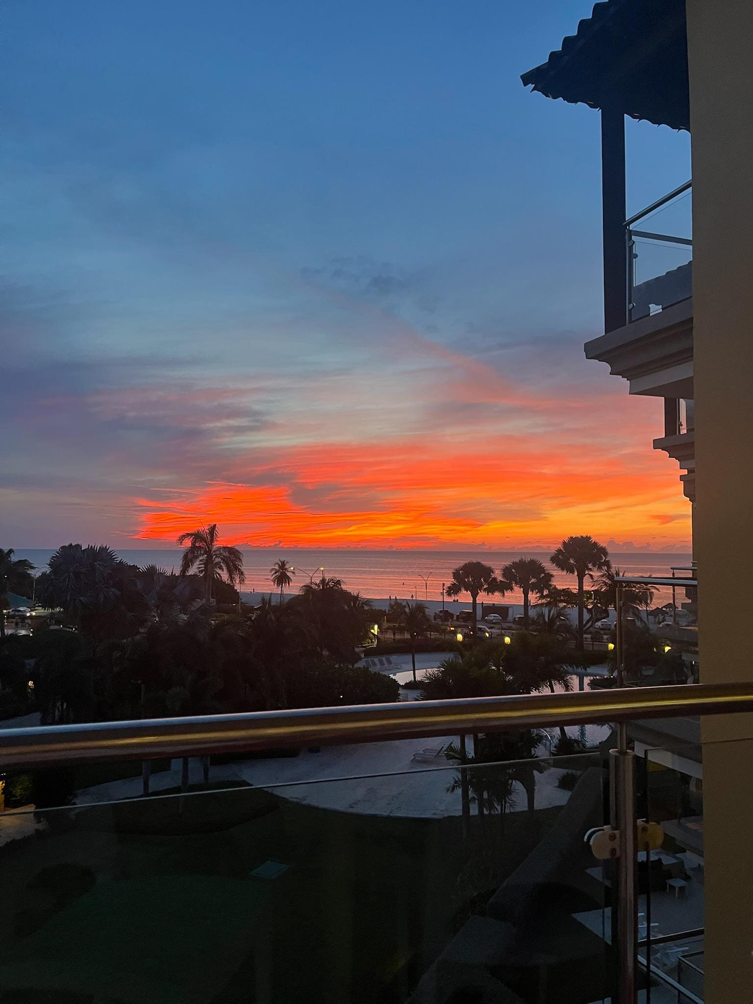 Beautiful sunsets from the balcony.