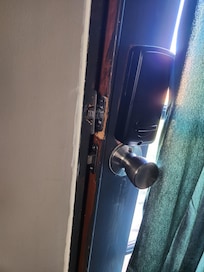 This is the door when fully closed & locked.