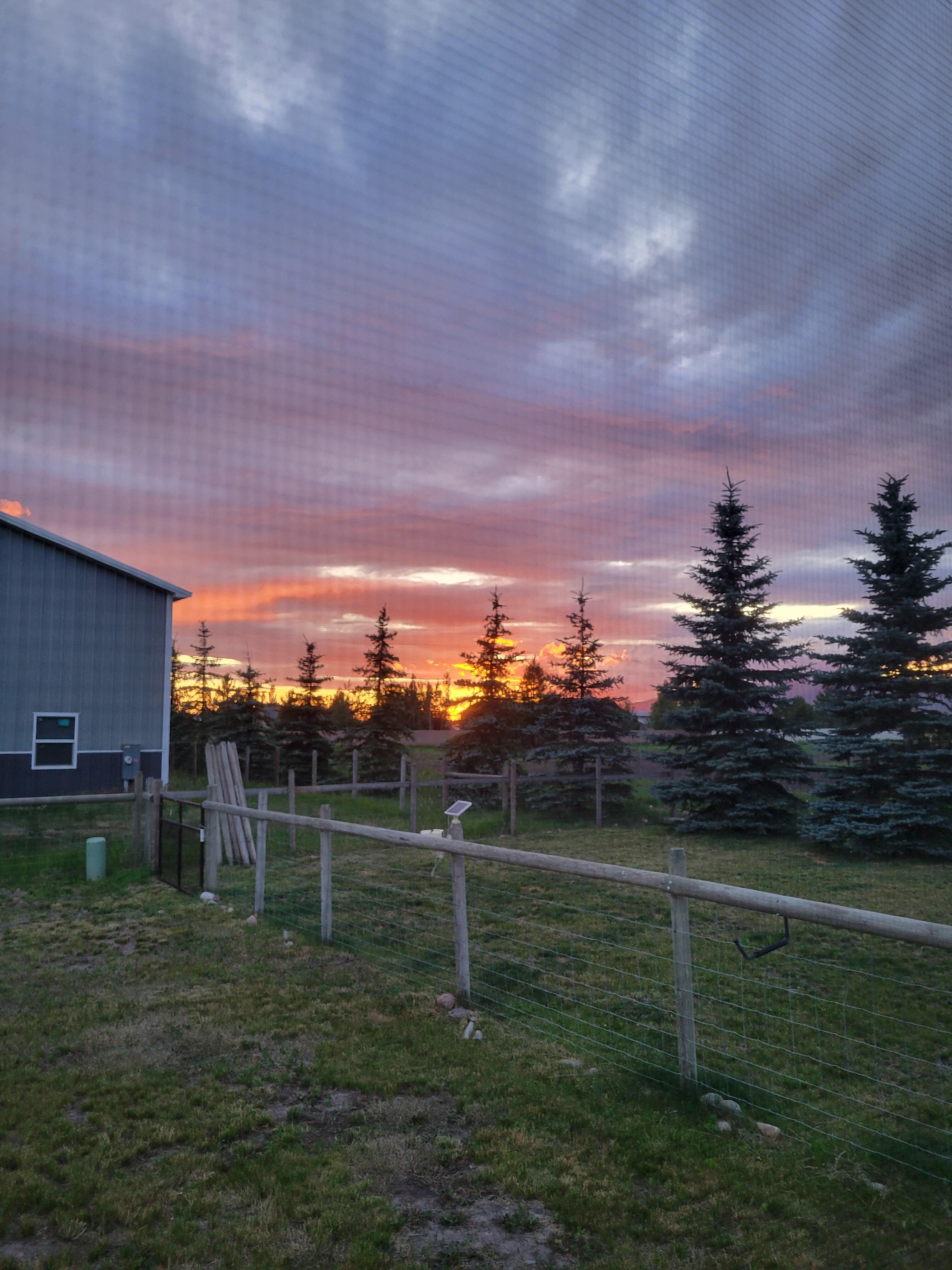 Sunset from the cabin