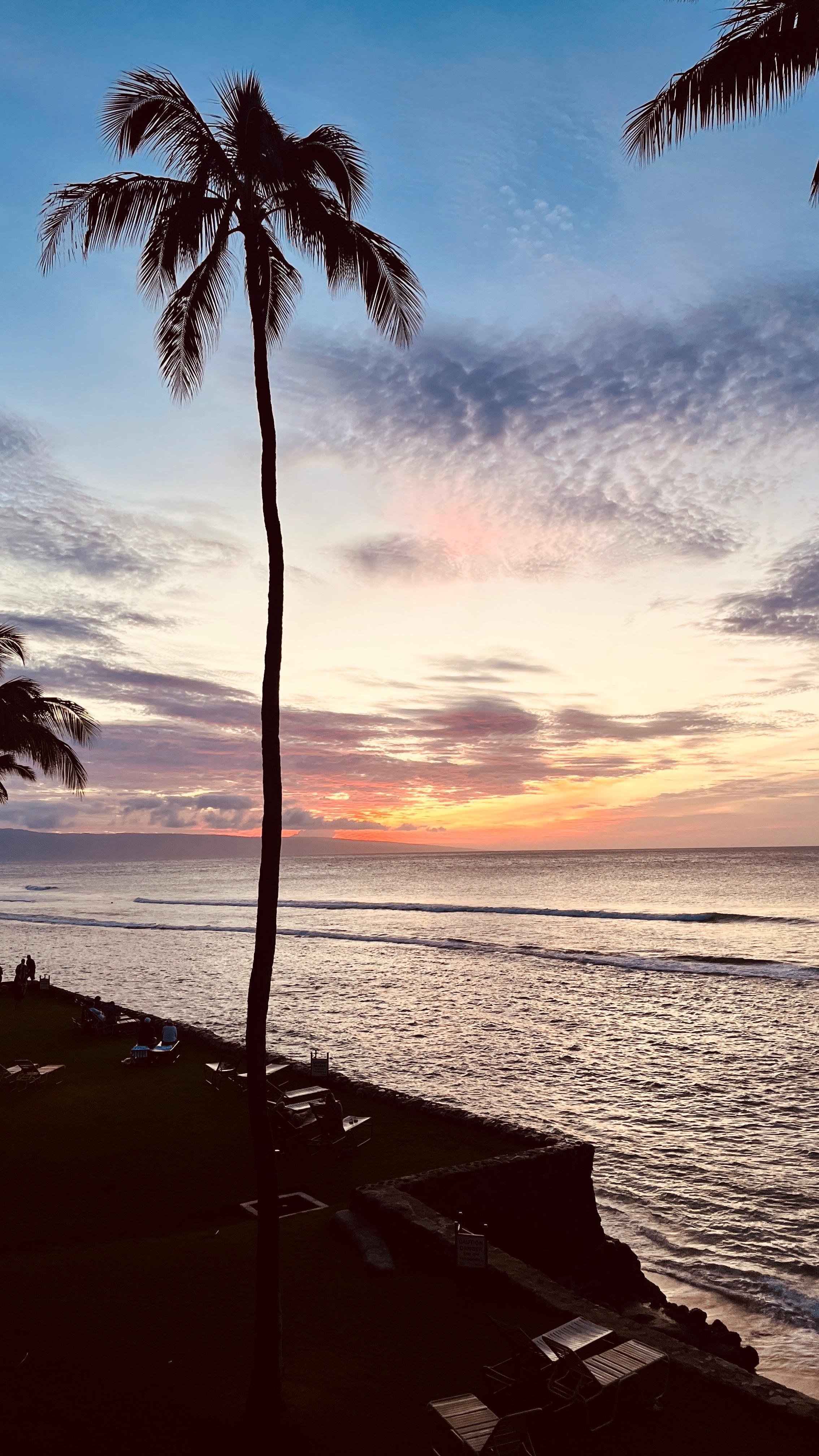 Sunset from the lanai. 