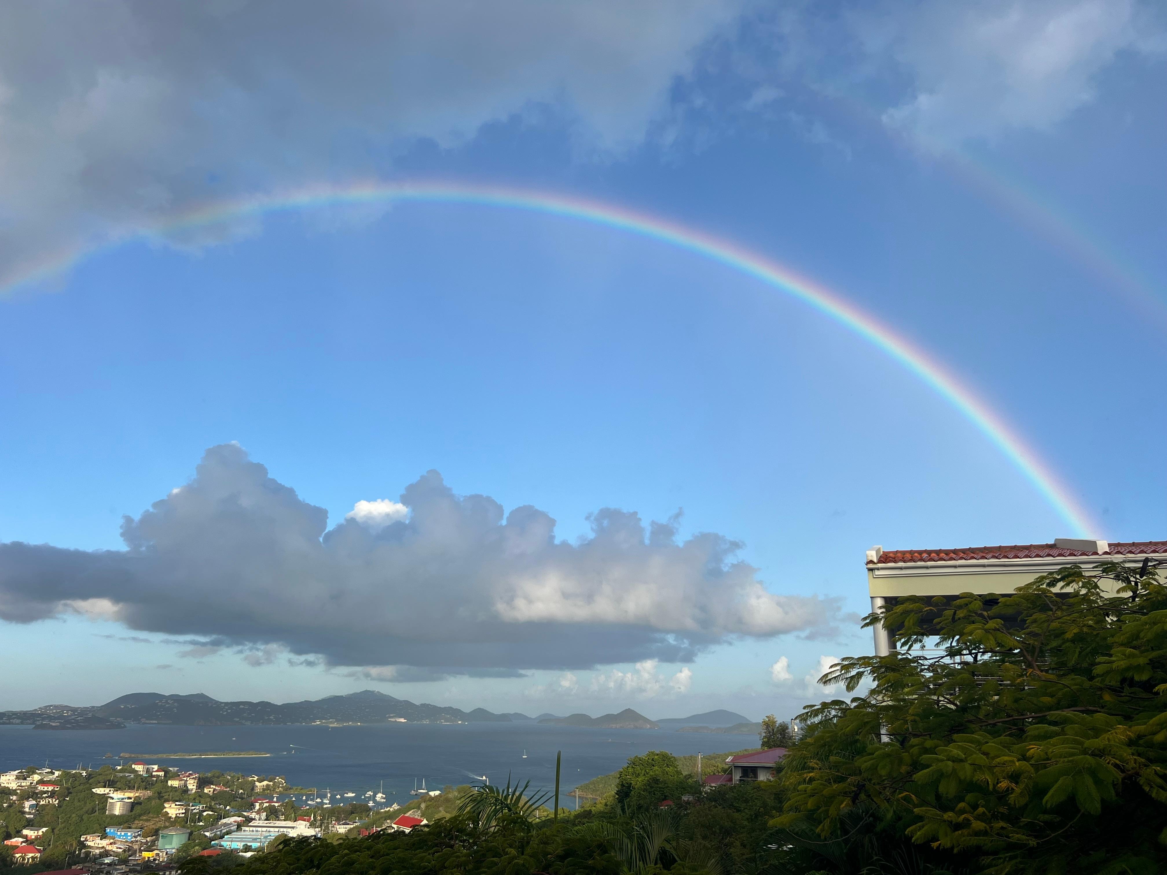 Morning rainbow from the deck.