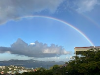Morning rainbow from the deck.