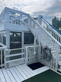 Coffee every morning on the upper deck