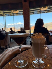 Drinks at the Grand View restaurant.