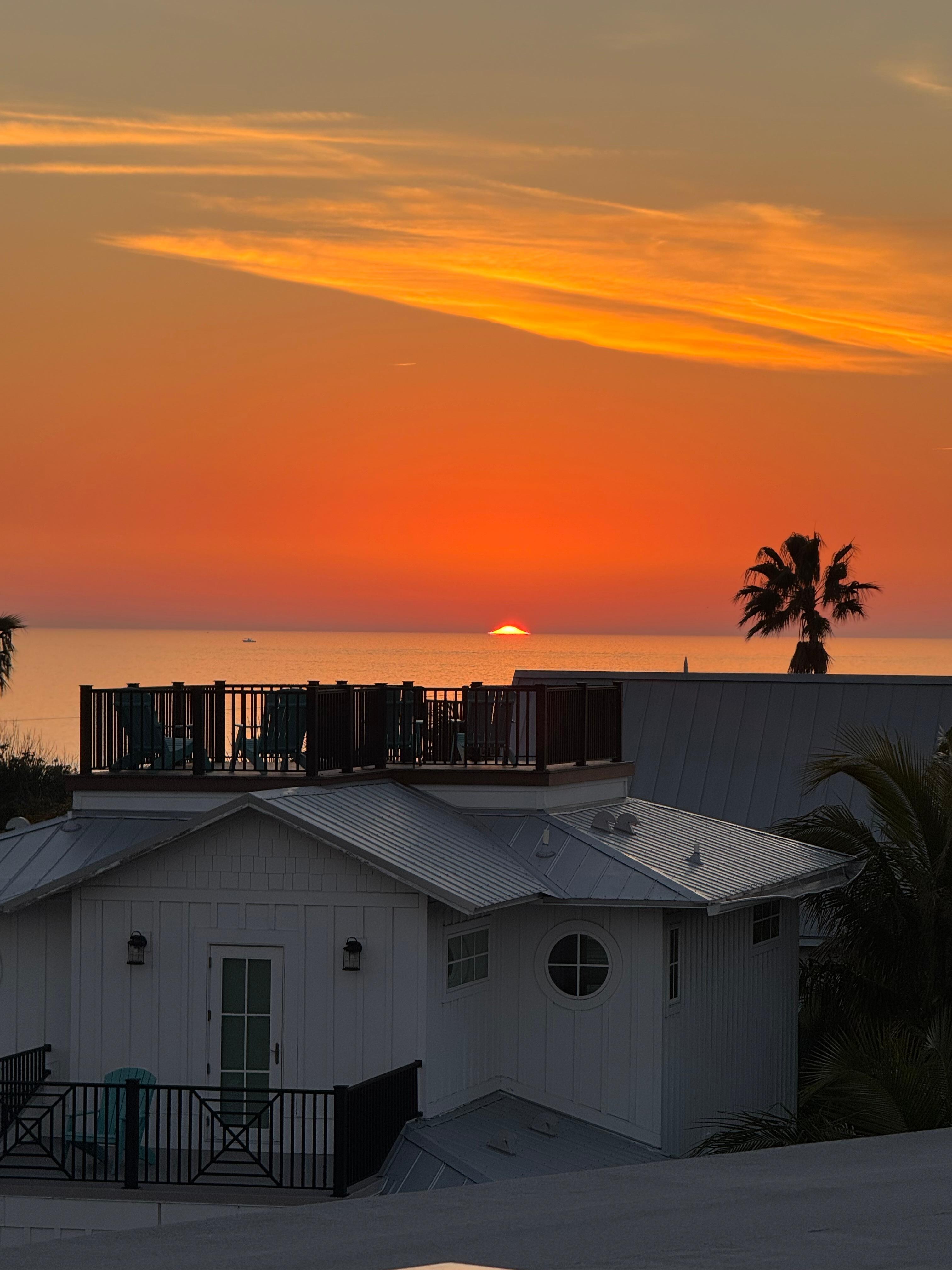 Beautiful sunsets from the roof top deck! 