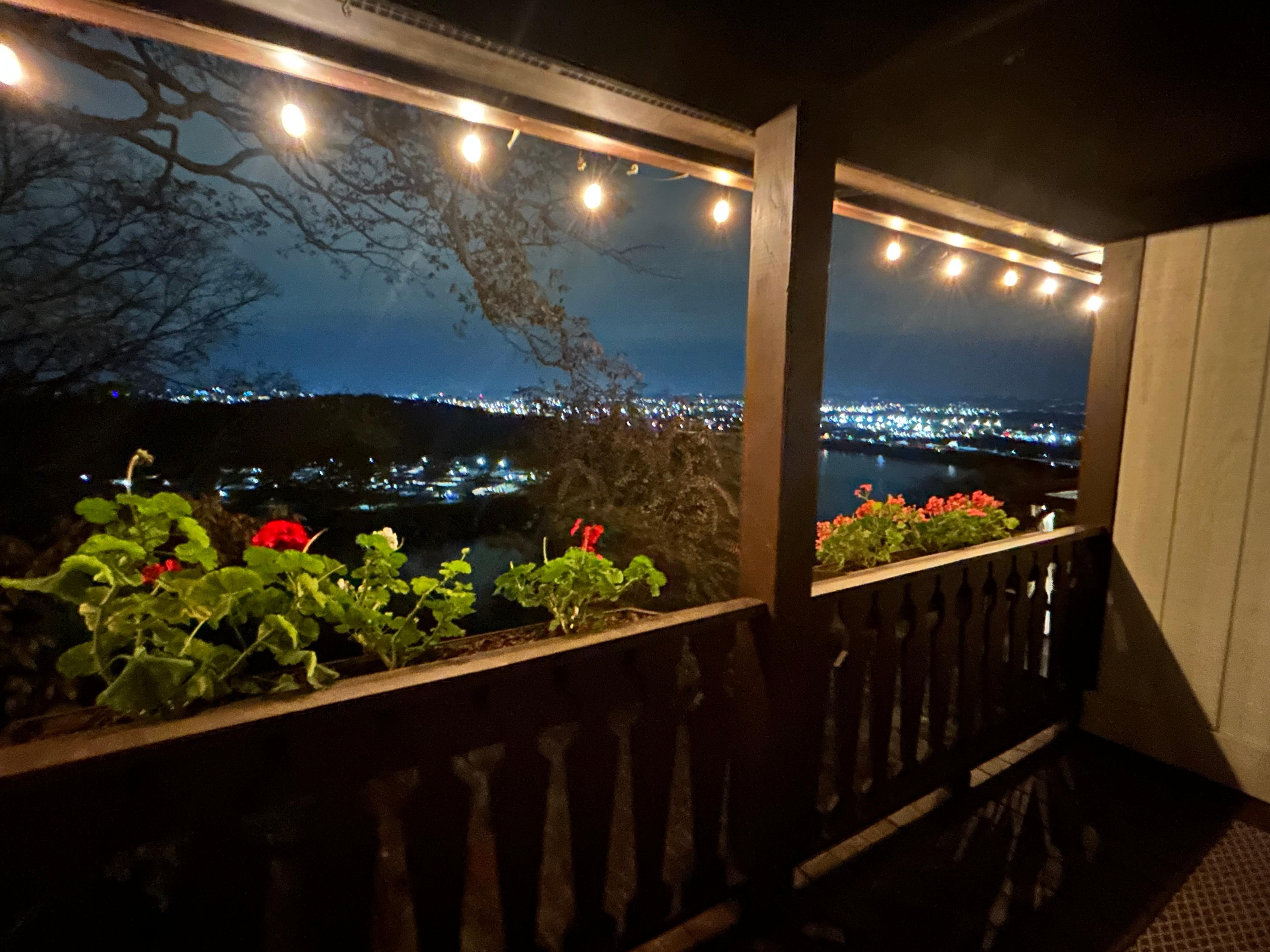 Nighttime on our balcony 