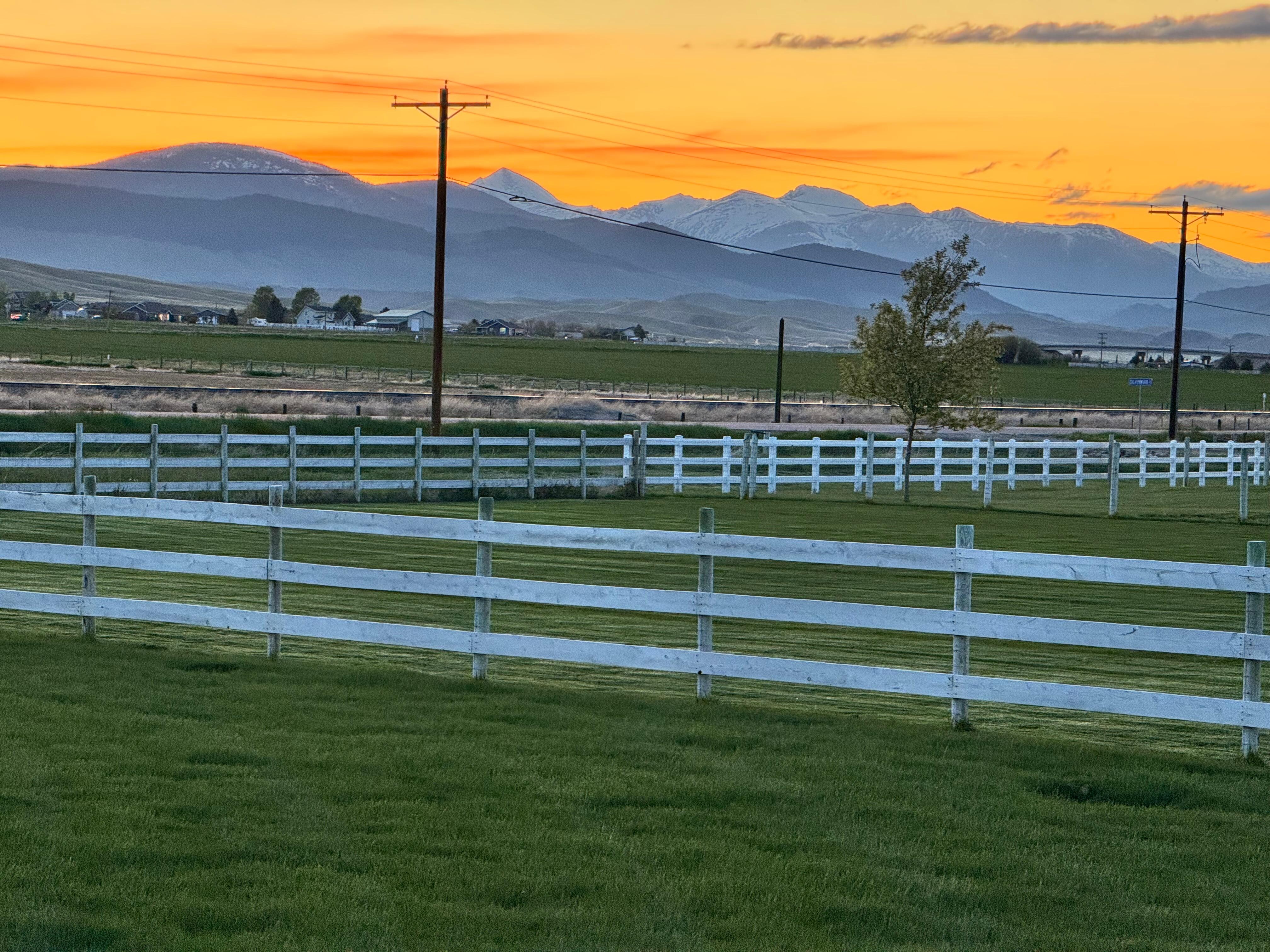 View from your window in the evening form house 