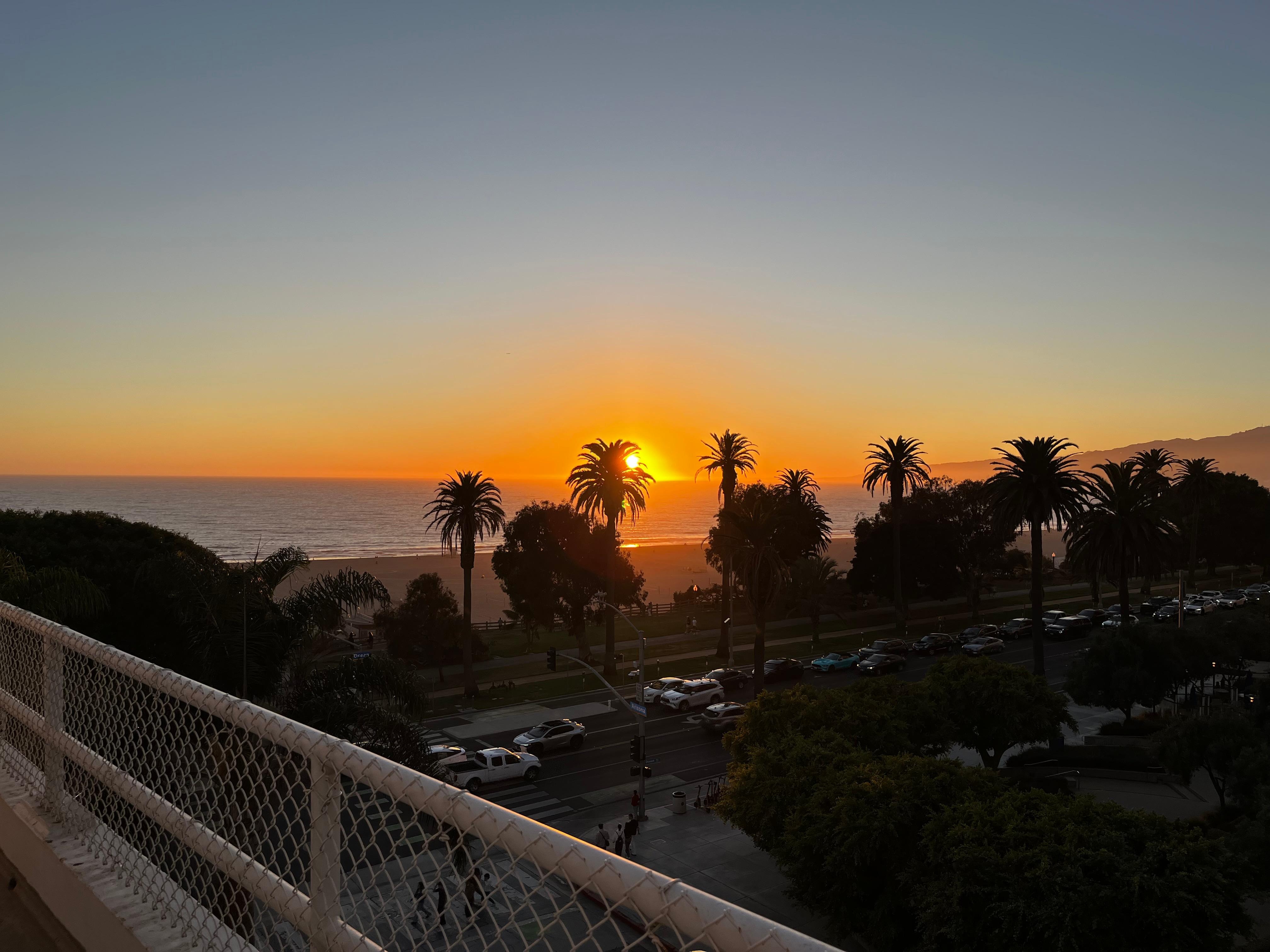Beautiful sunset view from our balcony 